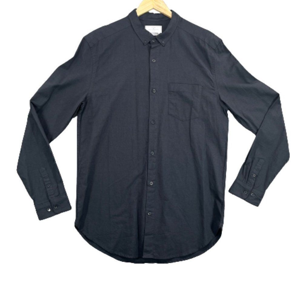 NWT Your Neighbors Button Up Shirt Mens Medium Gray